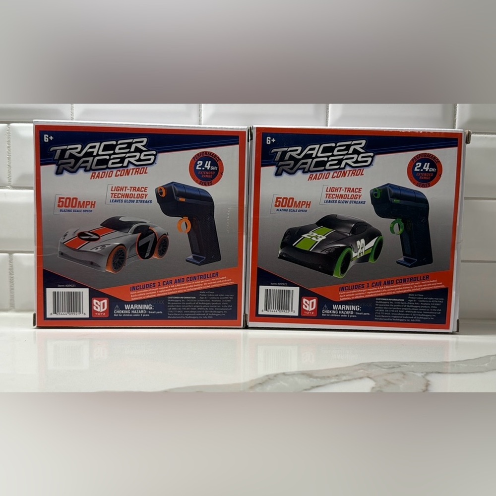 Tracer Racers (2) cars & controllers NIB